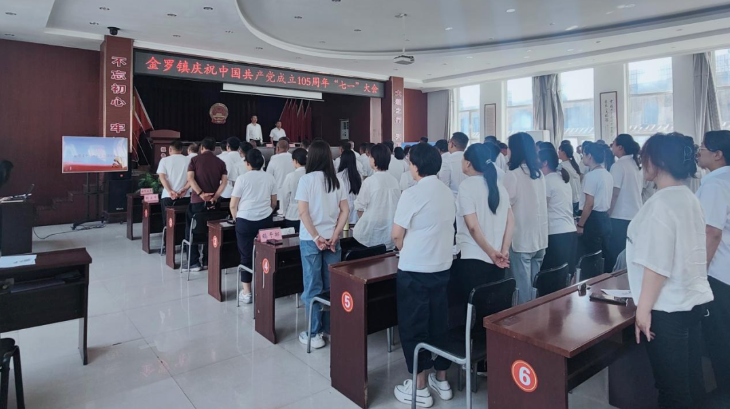 金罗镇召开庆祝中国共产党成立105周年大会